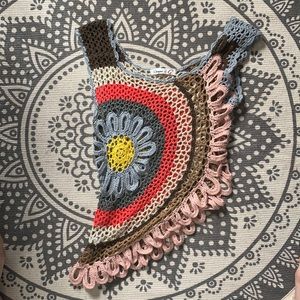 Boho crochet top. NWOT.